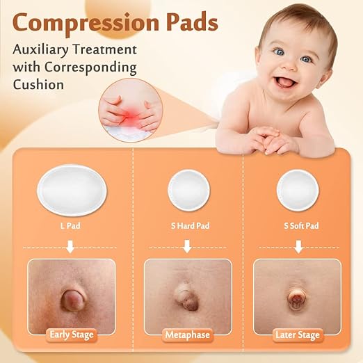 Umbilical Hernia Belt Baby Belly Button Band Newborn Cover Infant Tummy Wrap Umbilical Cord Belt Baby Support Truss Child Adjustable Belly Band Abdominal Navel Relief (Medium)
