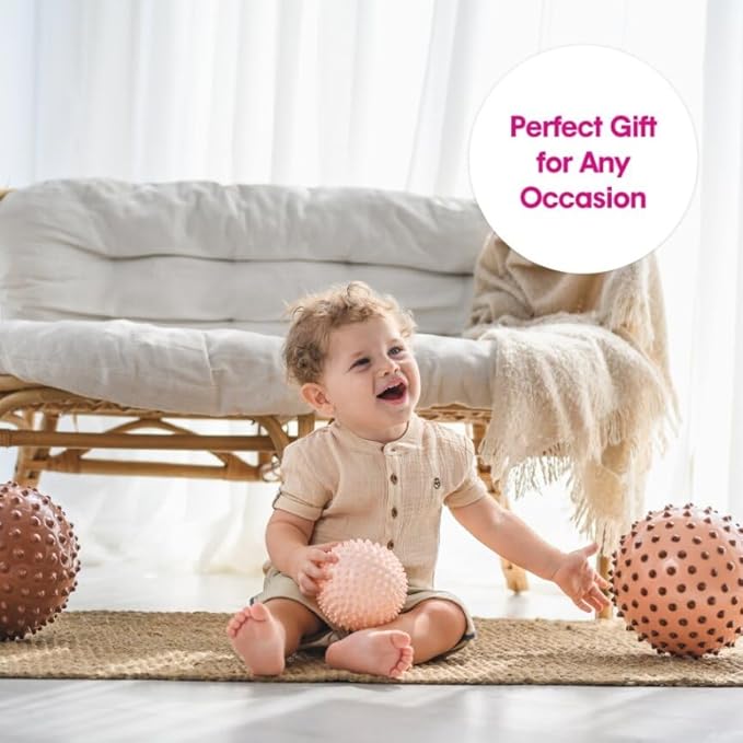 Edushape The Original Sensory Ball for Baby - 7" Baby Ball that Helps Enhance Gross Motor Skills for Kids Aged 6 Months & Up - Vibrant, Colorful and Unique Toddler Ball