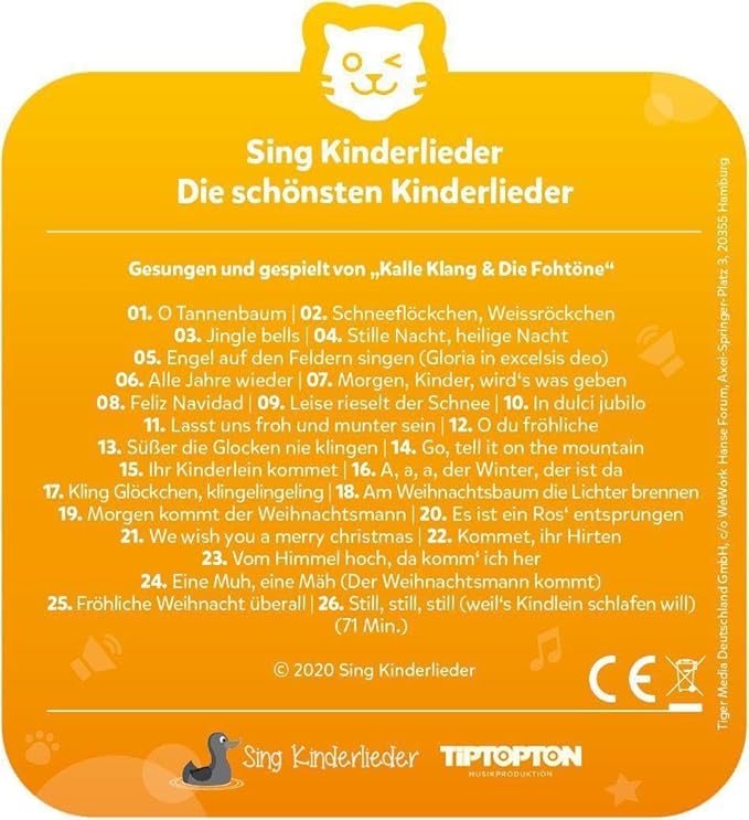 tigermedia tigercard Sing Kinderlieder Die schönsten Weihnachtslieder Kinder tigerbox Boombox Radio Plays Audio Books Children's Music