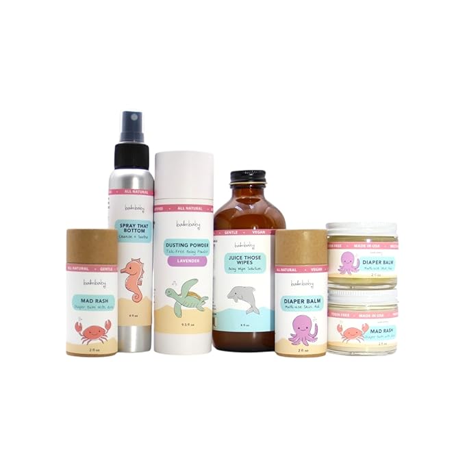 Organic Diaper Balm by Balm Baby – Natural Diaper Rash Cream & Multipurpose Baby Skin Ointment with Calendula, Vegan - Soothing, Healing, Moisturizing – Newborn Cradle Cap (Single + Travel Size)