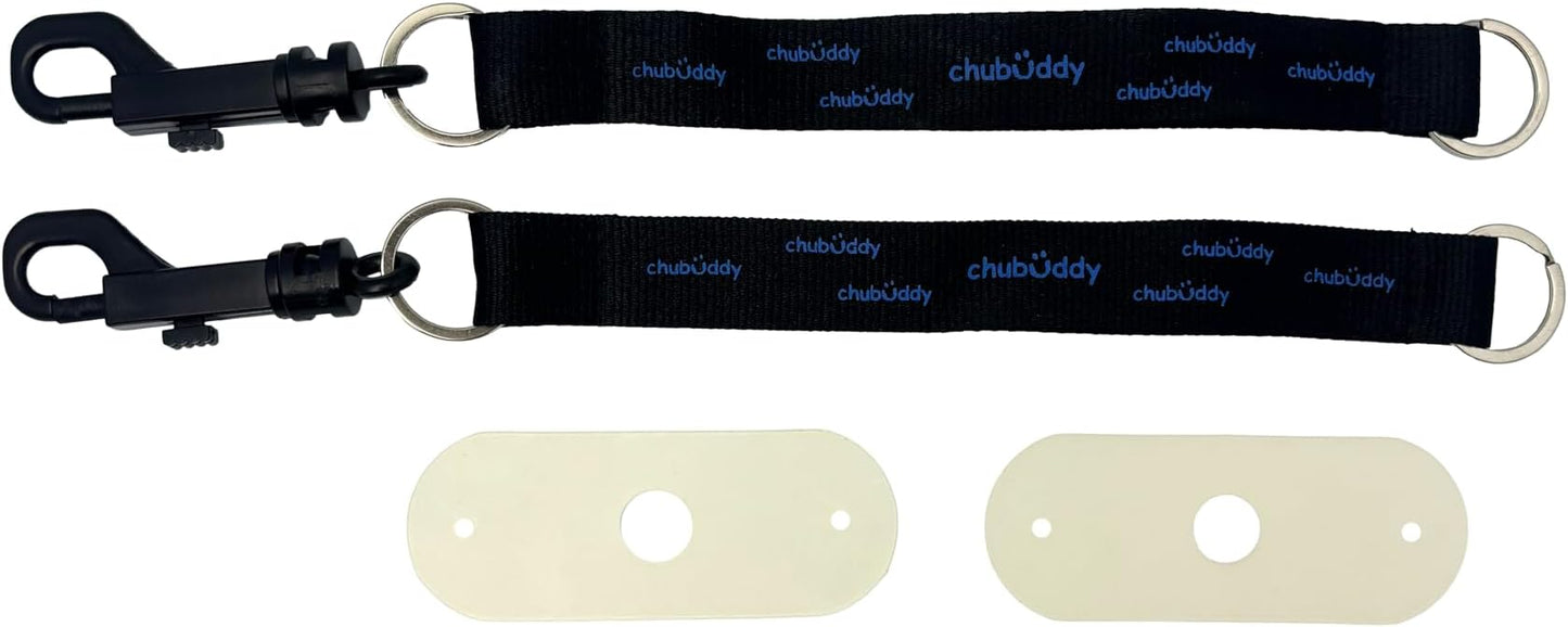 ChuBuddy Chewy Holder 4 Pack: Two Black Clip-On Tether Bracelets & Two Black Neck Lanyards for Autism, ADHD, Oral Sensory Needs, Special Needs, or Anxiety – Ages 3+