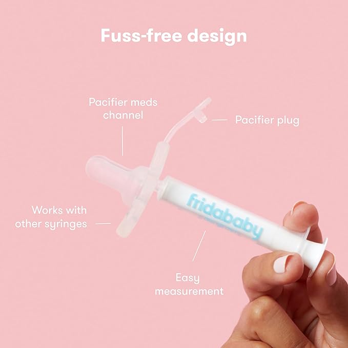 Frida Baby 3-in-1 Nose, Nail + Ear Picker + Frida Baby Medicine Pacifier, Medicine Syringe & Accu-Dose Pacifier
