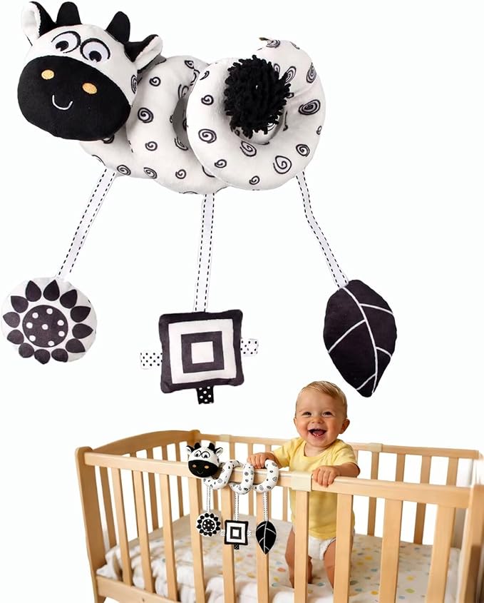 Multi-Use Baby Spiral Activity Toy – Spiral carseat Toy for Car Seat, Stroller,Play Gym, Keeps Baby Quiet, Easy Travel Solution