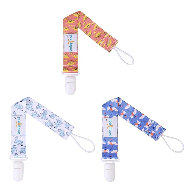 babygoal Pacifier Clips, 6 Pack Pacifier Holder Fits for Most Baby Pacifiers and Binkies