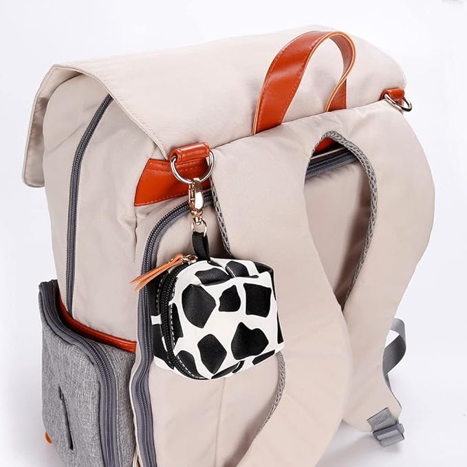 LUOZZY Pacifier Holder Pouch - Portable Pacifier Case with Cows Pattern, Easily Attach to Diaper Bags or Purse for Outdoor Travel Accessories