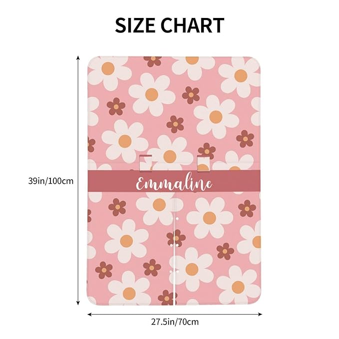 Personalized Pink Floral Baby Car Seat Canopy with Name – Custom Nursing Cover, Stroller Seat Cover, Breastfeeding Privacy Blanket, Soft Breathable Infant Cover for Newborn Girl Gift