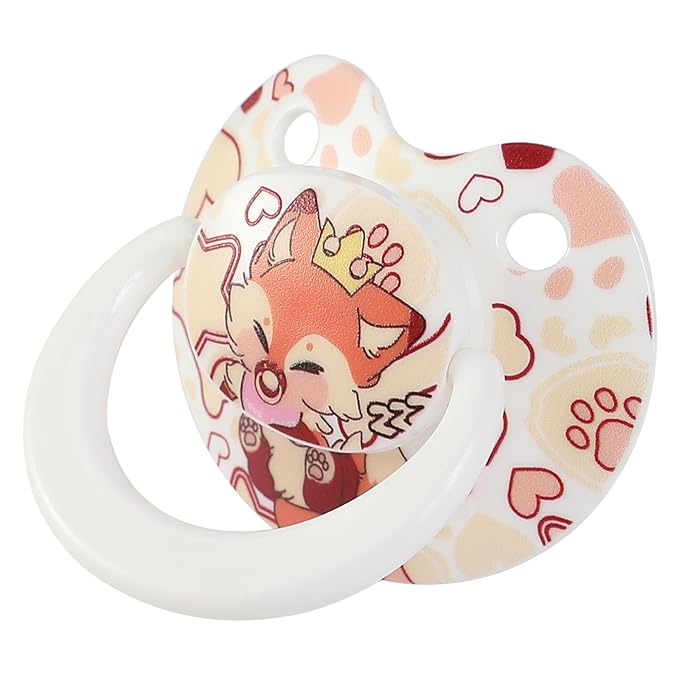 Big Size Adult Pacifier for Anxiety: Cute Paci Large Shield for Sleep - Silicone Binky Autism Toys with Case White