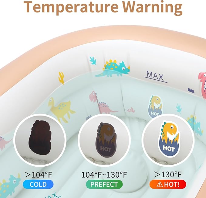 Inflatable Baby Bathtub Portable Mini Air Swimming Pool Kid Infant Toddler Travel Bath Tub Foldable Shower Pool Bath (Brown)