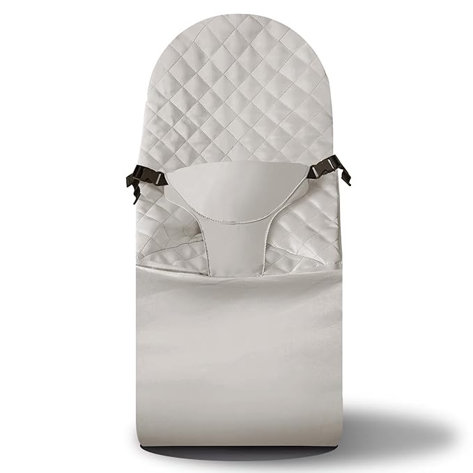 Fabric Seat for Bouncer - for BabyBjorn Replacement Cover Compatible with BabyBjörn Bouncer Bliss, Soft Breathable Machine Washable (Beige, Only Seat Cover)