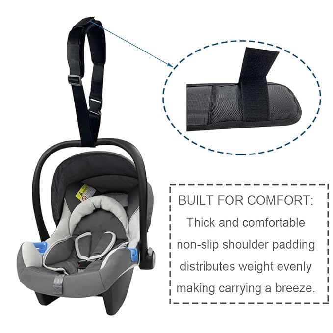 Car Seat Carrying Shoulder Strap Car Seat Travel Belt Car seat Strap Adjustable Shoulder Infant Carrier Transfer Belt for Parent