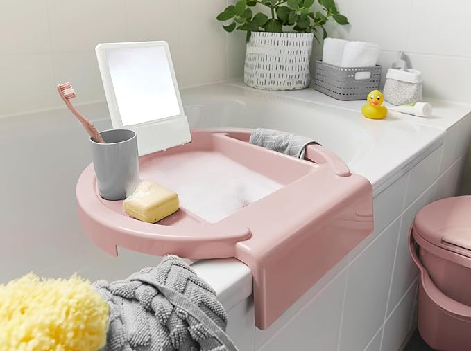 Rotho Babydesign Kiddy Wash Children's Washbasin, to be Attached to The Edge of The Bathtub, 38.7 x 38.2 x 10 cm,