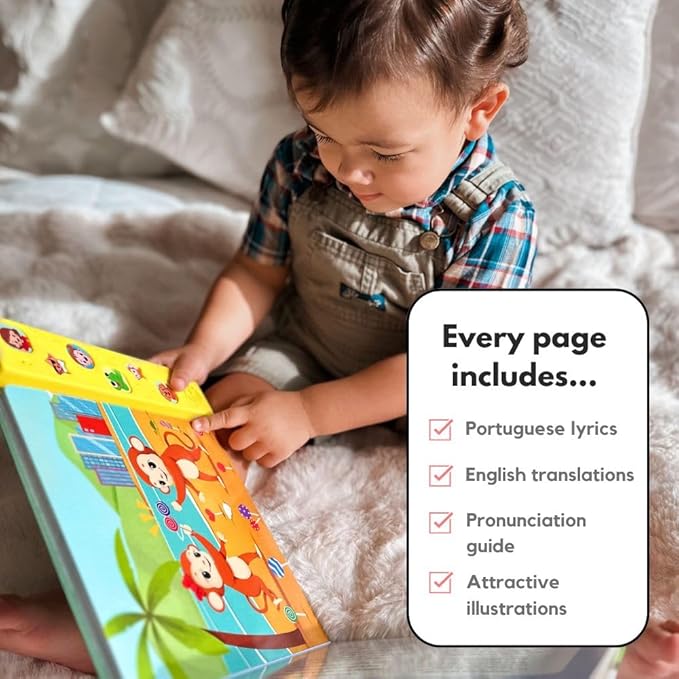 I Love to Sing in Portuguese: Brazilian Nursery Rhymes, Musical Baby Sound Books for Toddlers 1-3, Brazilian Books for Children, Interactive Songbook