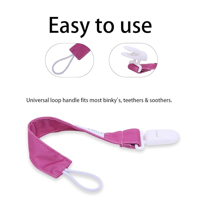 ALVABABY Baby Pacifier Clips Paci Universal Holder Leash Pacifier Clip Binky Holder for Teether Soothie 8 Pack 8DP05A