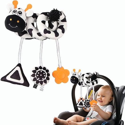 Multi-Use Baby Spiral Activity Toy – Spiral carseat Toy for Car Seat, Stroller,Play Gym, Keeps Baby Quiet, Easy Travel Solution
