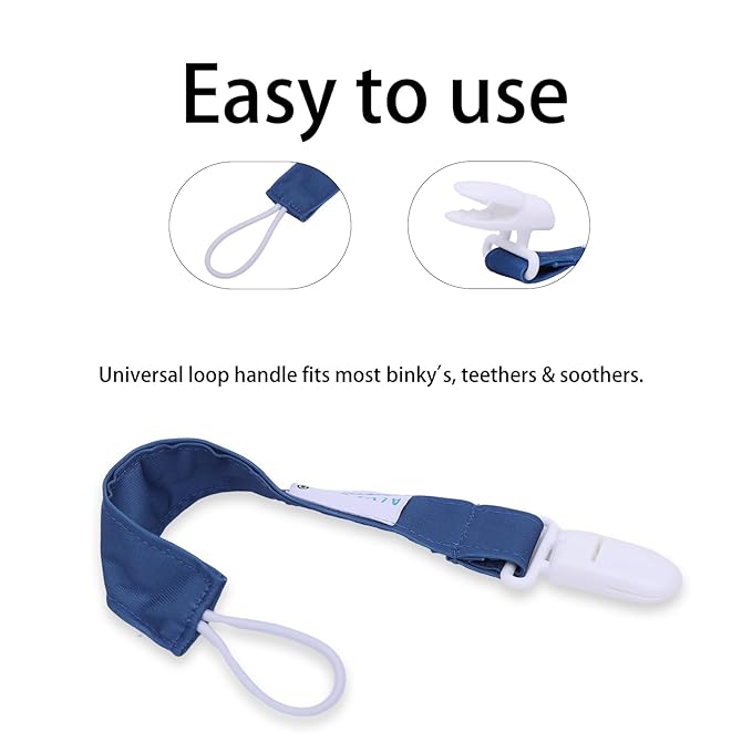 ALVABABY Baby Pacifier Clips Paci Universal Holder Leash Pacifier Clip Binky Holder for Teether Soothie 8 Pack 8DP06A