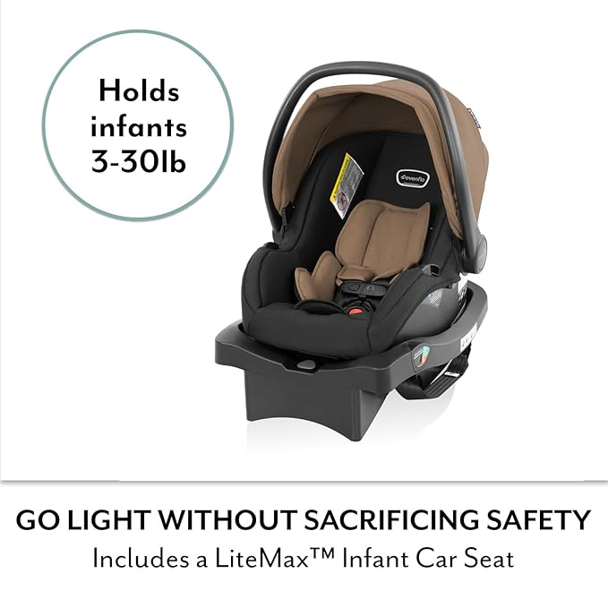 Otto+ Travel System w/LiteMax Infant Car Seat (Caramel Tan)