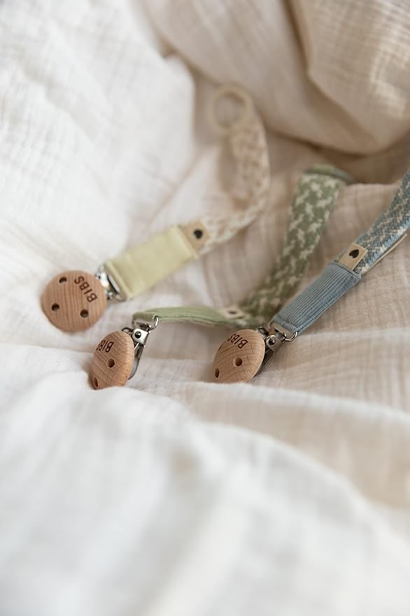 BIBS Paci Braid | Made in Denmark | Sage/Ivory | ONE Size