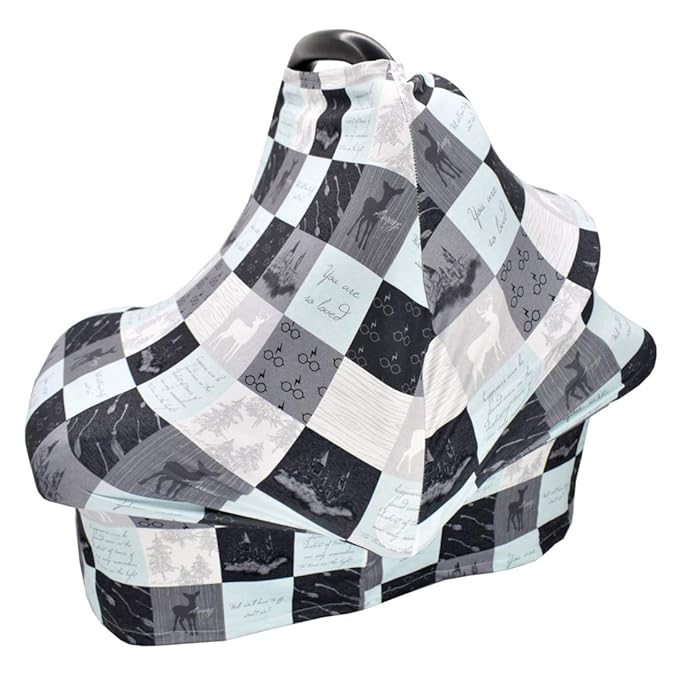 Nursing Cover for Newborn Breastfeeding Multi Use Infant Stroller Canopy Unisex Baby Car Seat Cover for Baby Boy and Girl (Green)