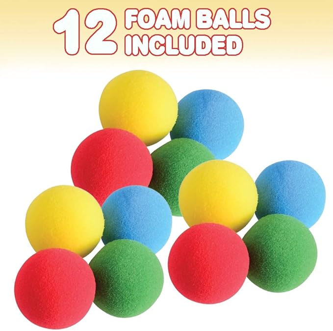ArtCreativity Soft Foam Balls – Pack of 12 Lightweight Mini Balls for Indoor Play – Safe Toddler Toys in Bright Colors – Party Favors, Goodie Bag Fillers, Prizes for Boys and Girls Ages 3+