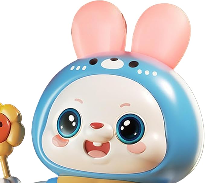 shenruifa Musical Dance Bunny Toy Heads Up Training Electronic Dancing Bunny Toy for Home Outdoor (Blue)