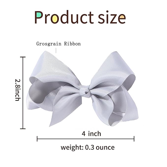 40PCS Hair Bows for Girls,Hand-made Grosgrain Ribbon Hair Bow Alligator Clips Hair Accessories for Toddlers Baby Girls Kids Teens in Pairs