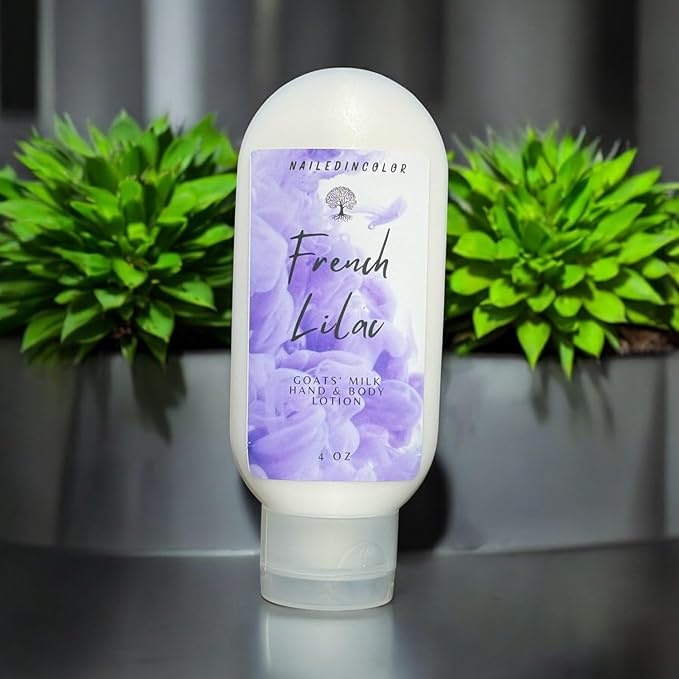 French Lilac Scented Hand n Body Lotion Women's Skin Healthy Moisturizer-Dry Skin Relief-Goats' Milk Lotion