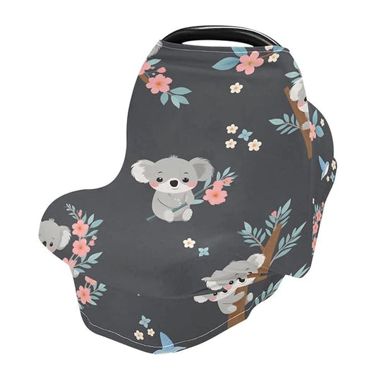 Koala Nursing Cover Breastfeeding Scarf, Cute Cartoon Koala Car Seat Covers for Babies Infant, Stroller Cover, Carseat Canopy for Boys Girls