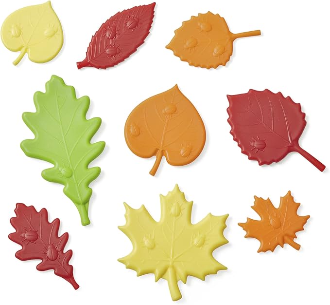 hand2mind Sensory Leaves Math Activity Set, Pattern Play, Shape Puzzle, Pattern Blocks Cards, Math Counters, Sorting Toy, Shapes for Toddlers, Counting Toy, Kindergarten Learning Activities