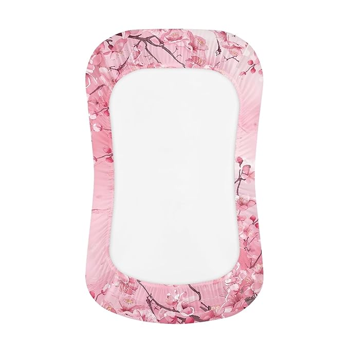 Peach Blossom Infant Lounger Cover Snuggle Me Pillow for Baby Lounger Sleeping for Newborn Pink Crib Mattress Sheets