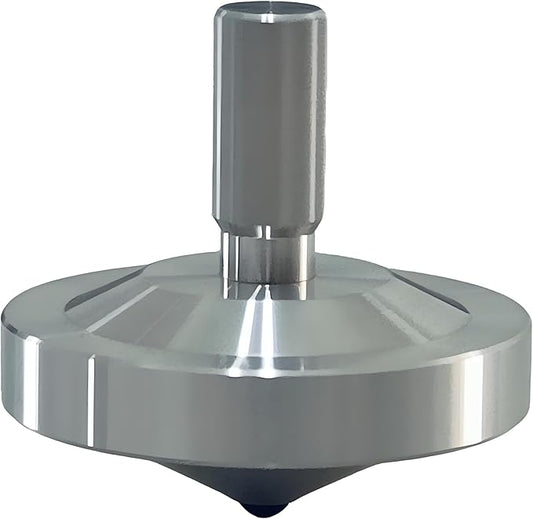 Stainless Steel Spinning Gyro, 5-11 Minutes, Dual Ball Bearings,Long-Lasting Spin for Adults to Relieve Stress, CNC Machined, Great Time Killer,Stress-Relief Toy. (Single Head Rotation)