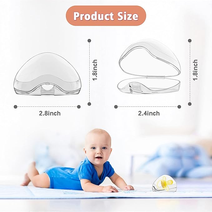 Smlpuame Pacifier Case,3 Pack BPA Free Pacifier Holder Case,Transparent Container Box for Baby Binky（Not Included),Essential Pacifier Accessories,Alway Keep Paci Clean,Easy to Clean(Transparent)