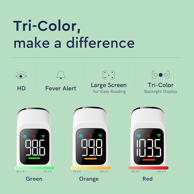 No-Touch Thermometer LCD White + LED White