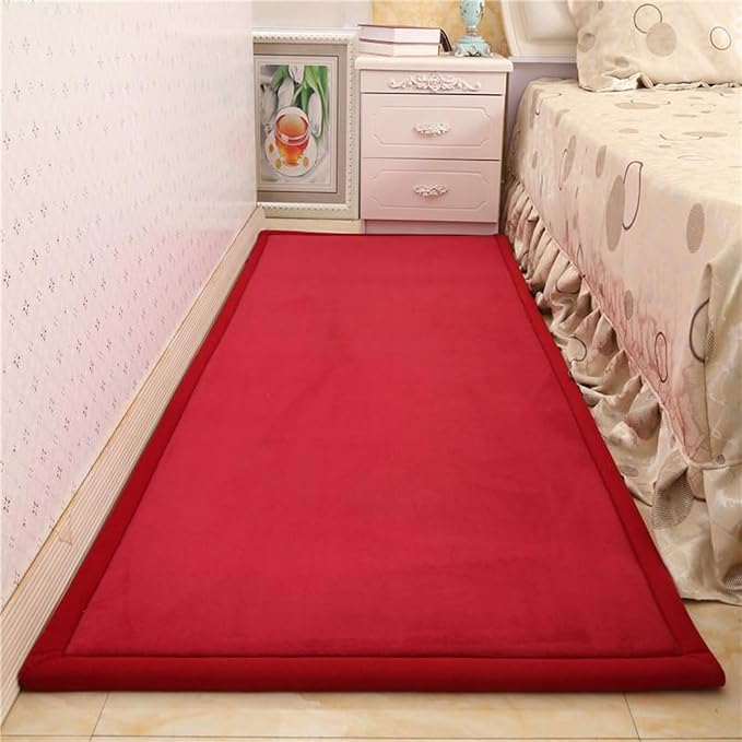 Play Crawling mat for Nursery Baby, Extra Soft Activity Floor Mat for Kids Playroom Bedroom-Claret-120 * 180cm
