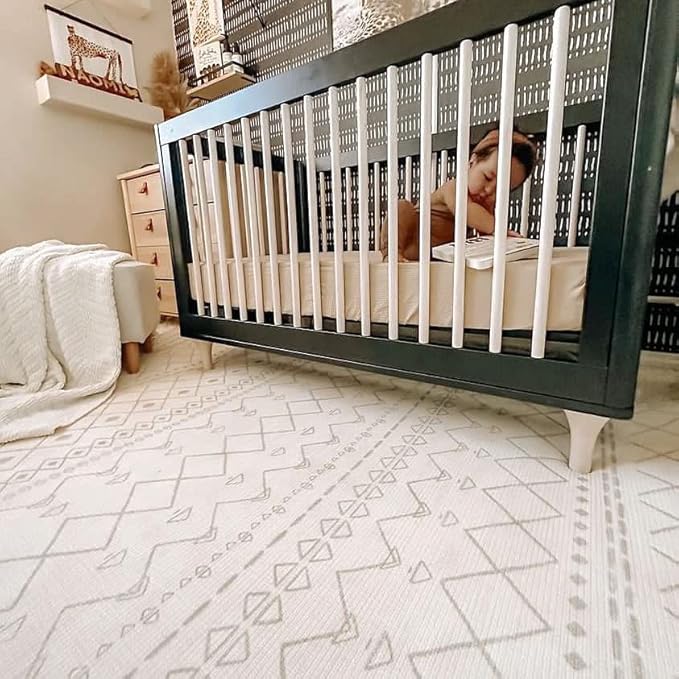 The Shwally PlayMat - Soft Baby Play Mat - Reversible Foam Floor Mat - Waterproof, Wipe-Clean, Durable, Non-Toxic and Hypoallergenic - Large (6.5' X 4.5') (Enya)