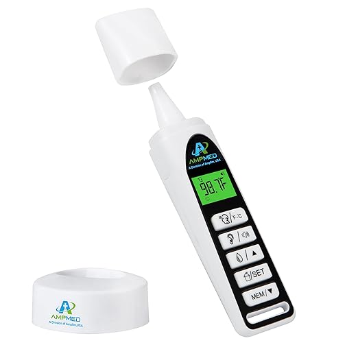 Amplim Bundle - Amplim Non-Contact Touchless Infrared Digital Forehead Thermometer for Adults and Baby Hospital Medical Grade No Touch (Pack of 3)