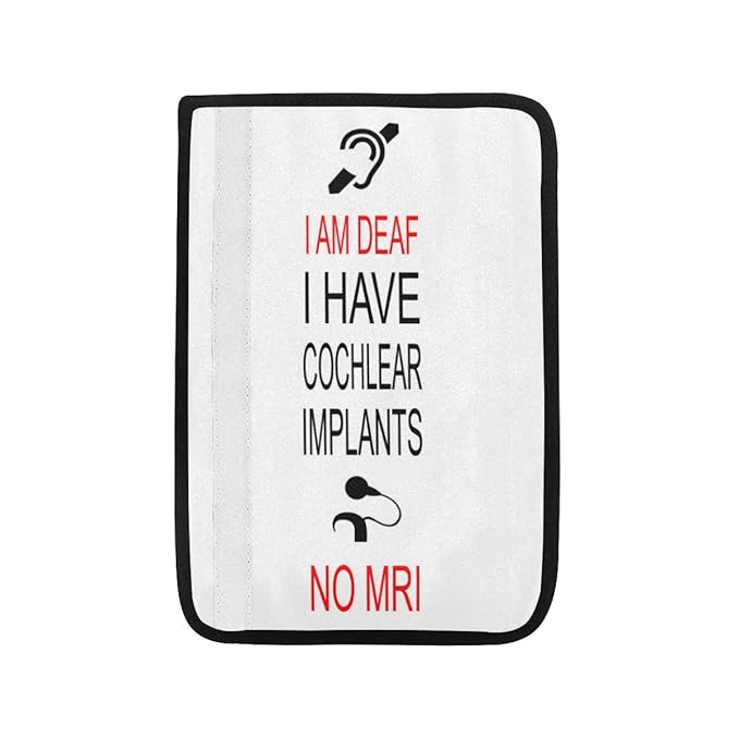 I am Deaf I Have cochlear implants seat Belt Cover Best Gift for kis Medical Alert