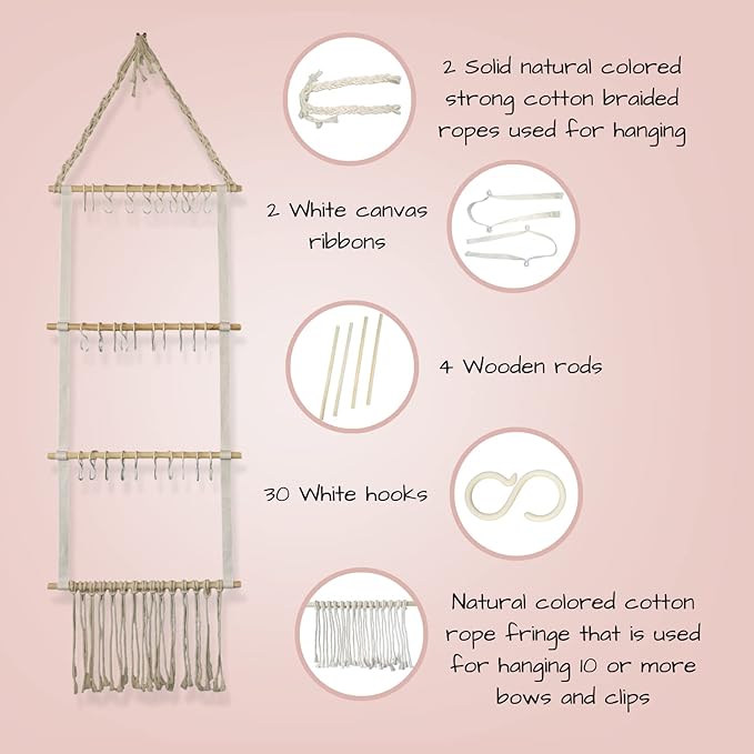 Baby Headband Holder - Organizer for Girls' Bows & Headbands