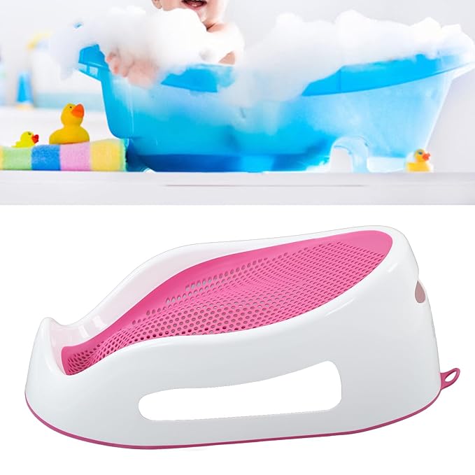 Summer Clean Rinse Baby Bather, Bath Support for Use on The Counter, in The Sink or in The Bathtub, TPE Soft Silicone Baby Bath Seat, Use from Birth Until Sitting Up ()