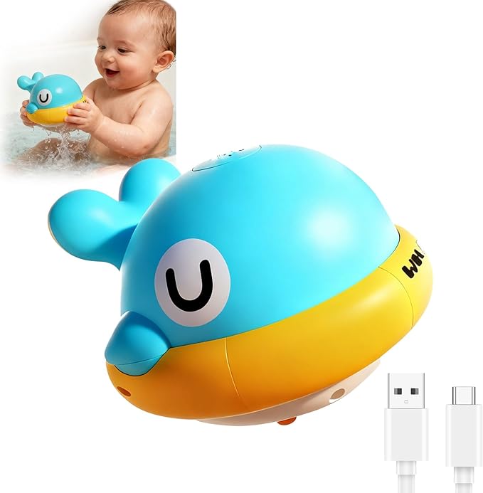 Light Up Whale Sprinkler Baby Bath Toys for Kids Ages 1-3, Pool Water Toys for Toddlers Bathtub Fountain Toys, Birthday Gifts for 1 2 3 Year Old Boys & Girls