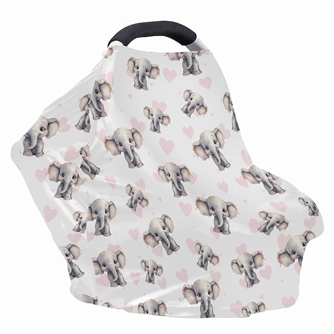 Elephant Nursing Breastfeeding Covers Dust Cover Multi-Purpose Infant Stroller Cover Breastfeeding Scarf Privacy Protection Sun-Proof Stroller Canopy Covers