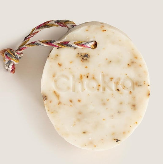 Chakra Natural Tea Tree & Rose Petal Oval Soap 200g