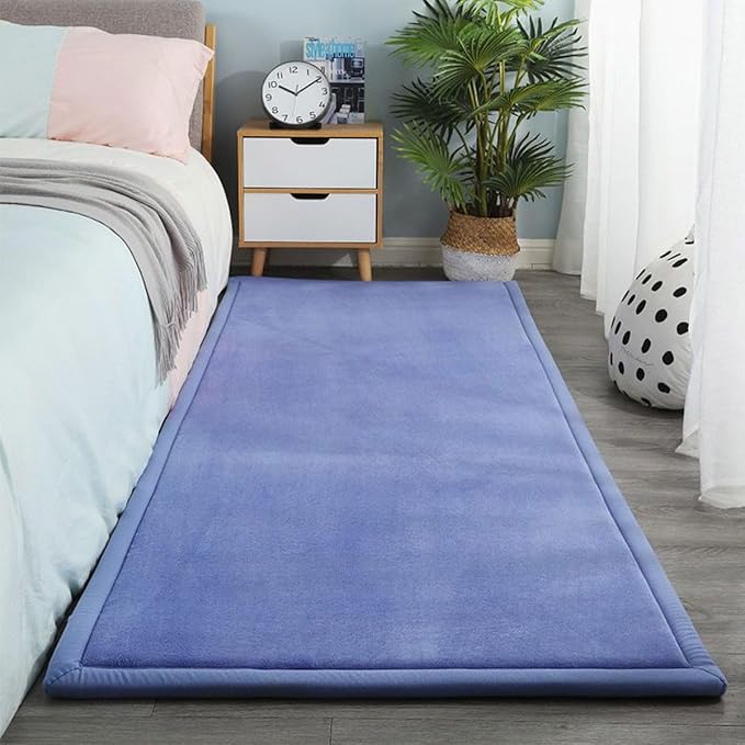 Play Crawling mat for Nursery Baby, Extra Soft Activity Floor Mat for Kids Playroom Bedroom- Purple blue-60 * 150cm