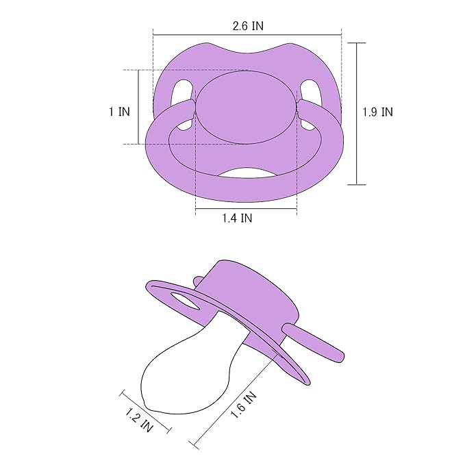 LittleForBig Bigshield Generation-II Adult Sized Pacifier Purple