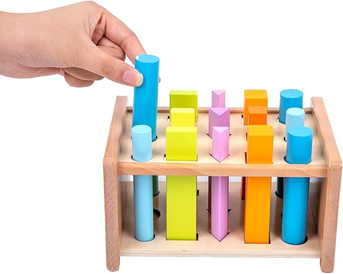 Montessori Shape Matching Toys - Wooden Shape Sorting Toys for 1-3 Years Old Children - Educational Toy for Preschoolers