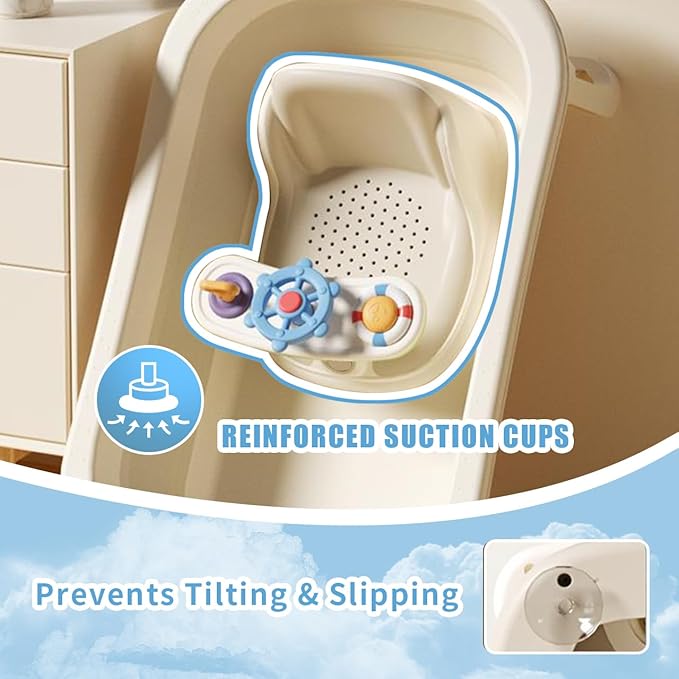 Baby Bath Chair, Designed for 6-36 Months Baby, Portable Toddler Bath Chair, Non-Slip, Suitable for Baby Bathtubs，Floor, Bath Seats for Babies Sitting Up.