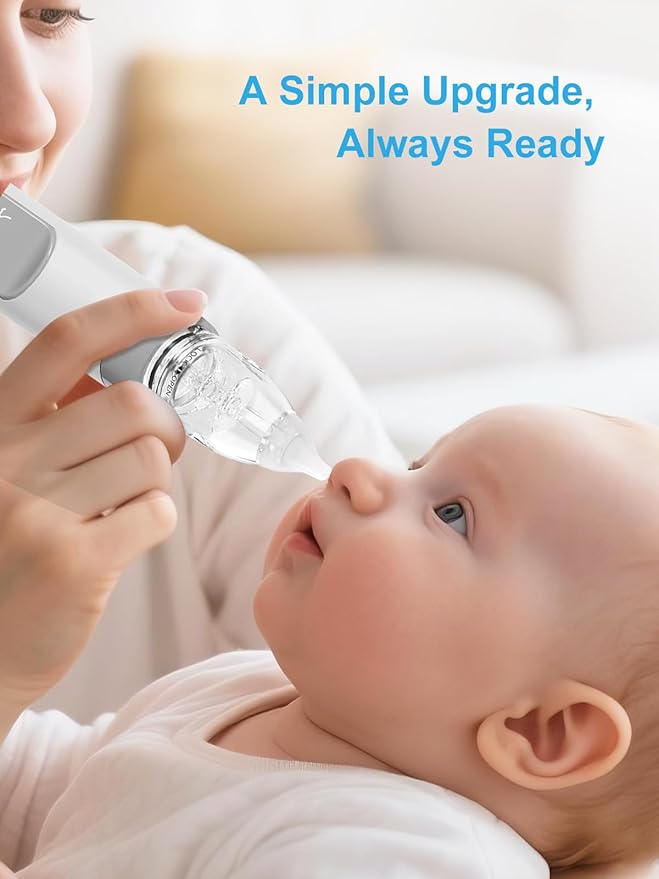 Nasal Aspirator Replacement Tips Compatible with GROWNSY, X-Bosak, Watolt, LittleTora, HEYVALUE Electric Nose Sucker, BPA-Free Reusable Soft Silicone Parts for Infant Toddler, 6pcs