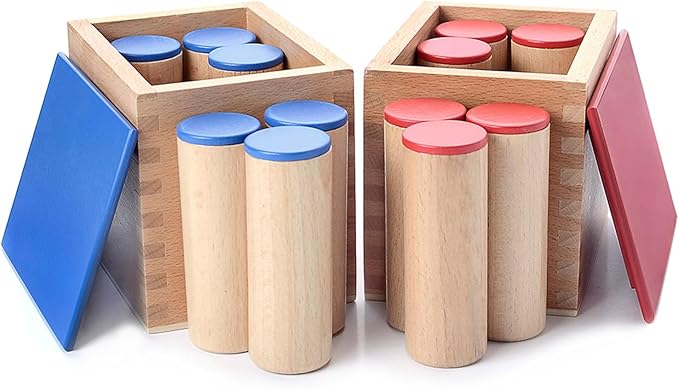Montessori Sensorial Auditory Material - Sound Cylinders Sound Boxes Kids Educational Toys for Todder