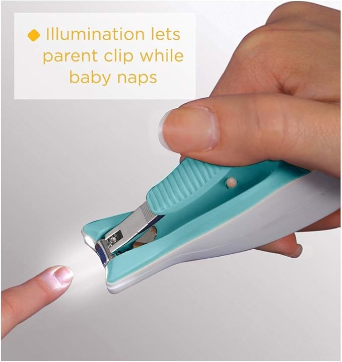 Safety 1st Sleepy Baby Nail Clipper With Built-in LED Light 2 Pack, Colors May Vary