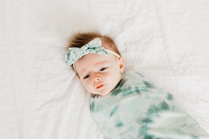 Copper Pearl Baby Bows: Stylish Headbands for Baby Girls, Premium Soft and Stretchy Baby Headbands, Perfect for Newborns, Trendy Designs - Bahama