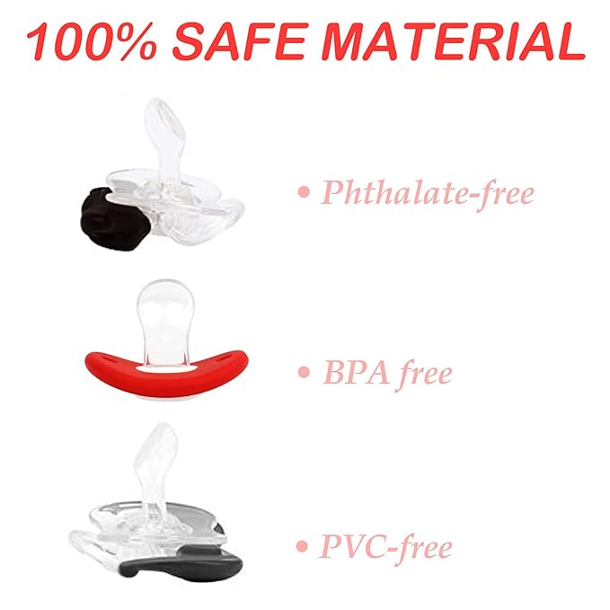4pcs Kissable Mustache Pacifier, Funny Baby Pacifier, Pacifier 0-36 Months, Funny Gifts for Newborns